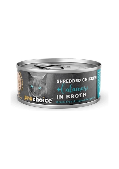 Pro Choice Tiftiklenmiş Taze Tavuk Etli ve Taze Kalamar Yetişkin Kedi Maması 70 G
