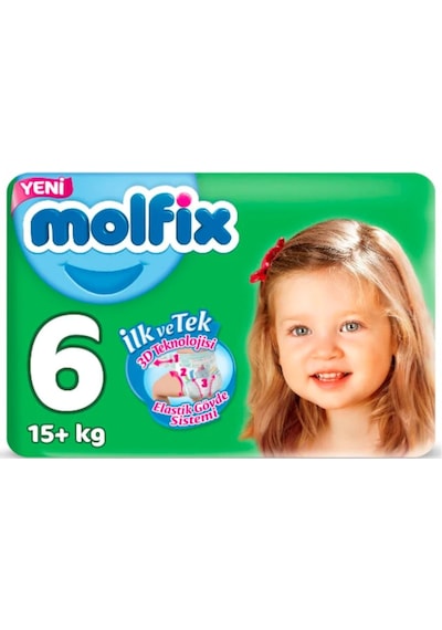 Molfix 3D Bebek Bezi 6 Numara Xlarge Fırsat Paketi 39 Adet