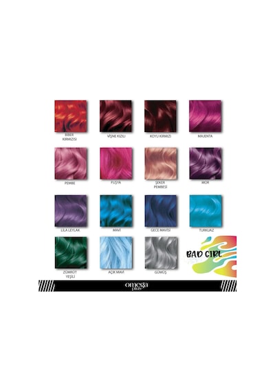 Omega Plus Bad Girl Majenta Amonyaksız Renkli Saç Boyası 250ml