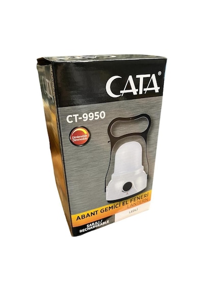 Cata Abant Gemici El Feneri Şarjlı Ledli 8 Watt Ct-9950 Beyaz