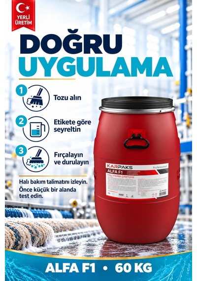 Alfa F1 Ultra Halı Yıkama Şampuanı 60kg Tekli
