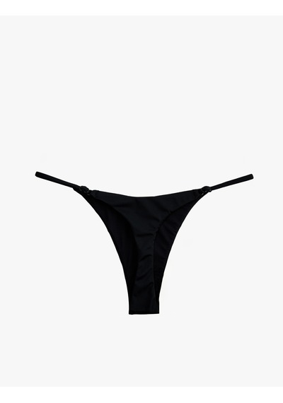 Koton Düşük Bel Yanları Ayarlanabilir İpli String Bikini Altı Siyah 6sak00042mm Koton Düşük Bel Yanları Ayarlanabilir İpli String Bikini Altı Siyah 6sak00042mm