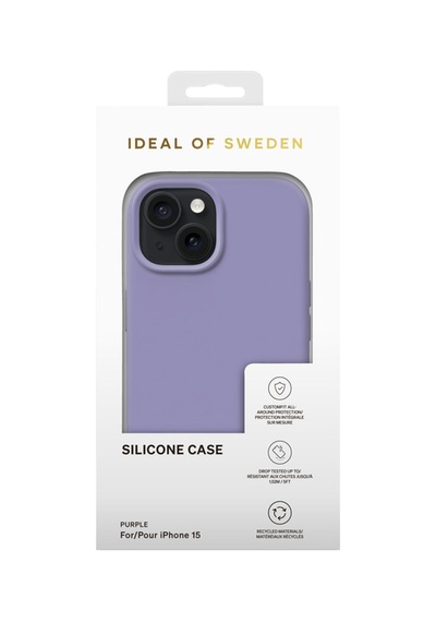 Silicone Case Apple Uyumlu iPhone 15 Purple Mor