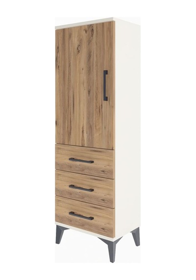 Arges Dolap 2 Raflı 3 Çekmeceli Tek Kapaklı 44x30x134 Aytaşı-çam Aytaşı