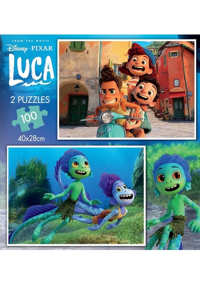 Educa 2x100 Parça Disney Luca İkili Puzzle - 19181 - Kız Ve Erkek Çocuk 1 Adet