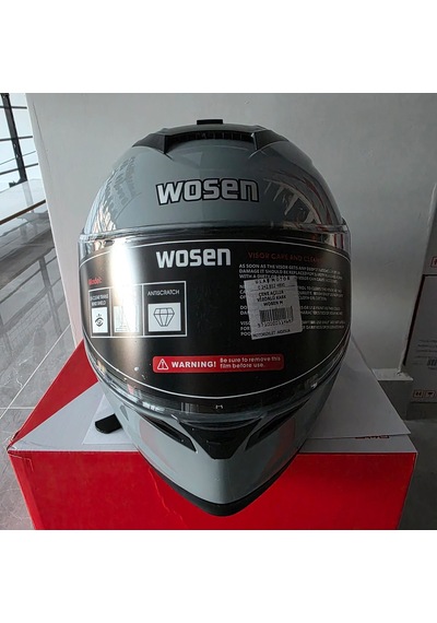 Çene Açılır Vizörlü Kask Wosen M Gri