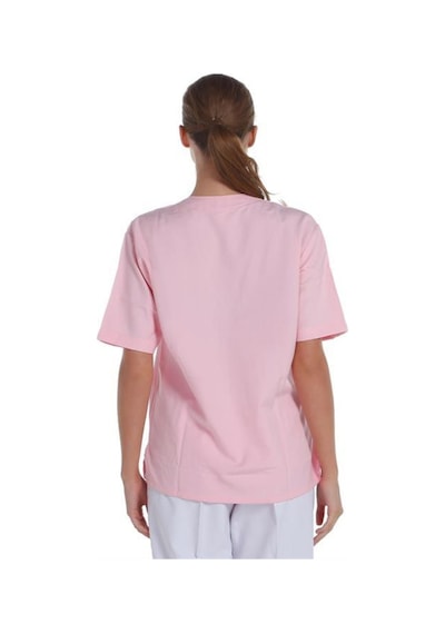 V Yaka Ceket Kısa Kol Pembe