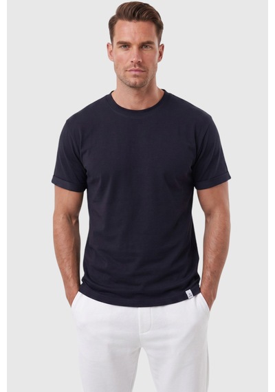 Deepsea Erkek %95 Pamuk Regular Fit Rahat Kesim Duble Kollu Bisiklet Yaka Likralı Lacivert Tişört 2604361 Deepsea Erkek %95 Pamuk Regular Fit Rahat Kesim Duble Kollu Bisiklet Yaka Likralı Lacivert Tişört 2604361