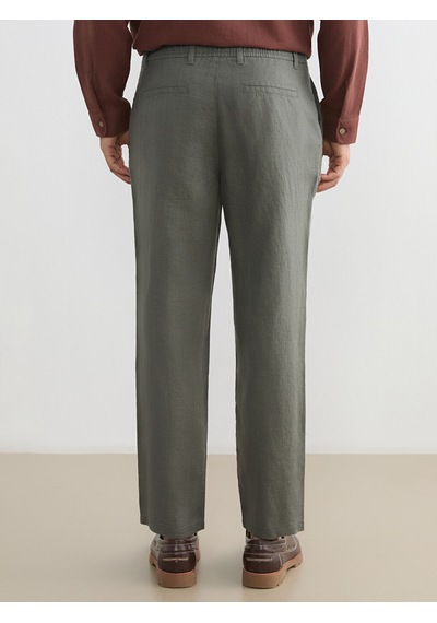 Lcw Vision Haki Regular Fit %100 Keten Erkek Pantolon