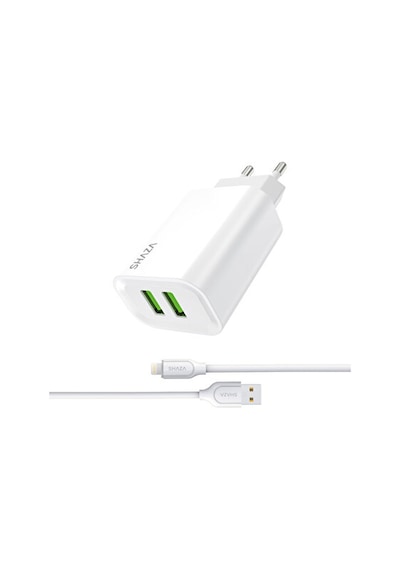 Shaza 2.4a Seyahat Şarj Adaptörü + Lightning Kablo