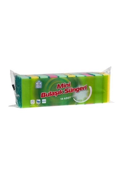 Fine Dreaming Mini Bulaşık Süngeri 10'lu - Tırnak Koruyuculu, Çok Amaçlı Temizli 8'li Avantaj P Tarı