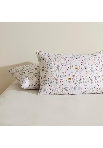 Vina%100 Pamuk 2'li Yastık Kılıfı Multicolor Açik Mavi