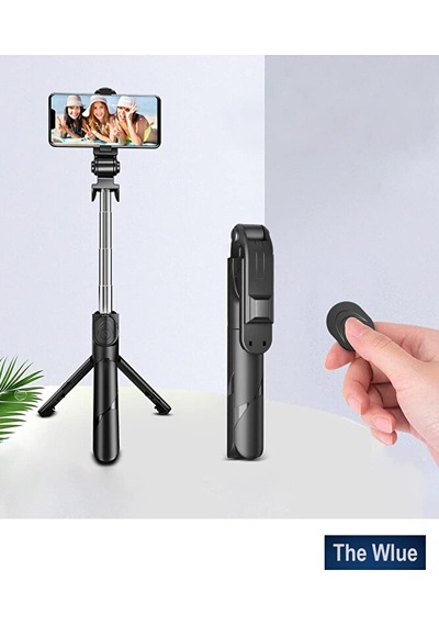 Ultra Thin 3in1 Bluetooth Kumandalı Ayaklı Selfie Çubuğu 100 Cm K