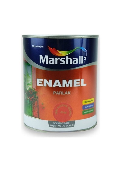 Marshall Enamel Solvent Bazlı Parlak Ahşap Metal Boyası Bayrak Kırmızı 2.5 L