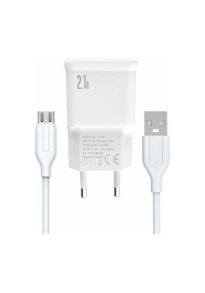Yetty 2 İn 1 Şarj Cihazı +1m Micro Usb Kablo Beyaz Yt-30m Micro Türkiye De Üretilmiştir