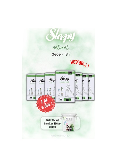 7 Al 6 Öde Sleepy Natural Gece 18'li Gece Ve Rosıe