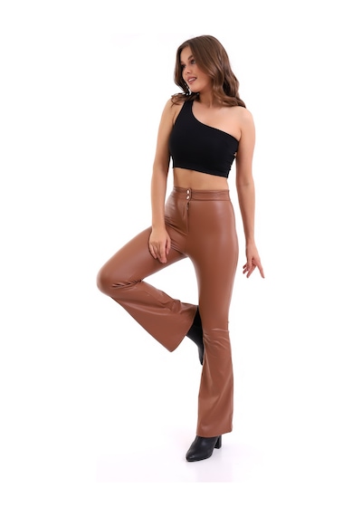 Winmoda34 Deri Ispanyol Paça Kahverengi