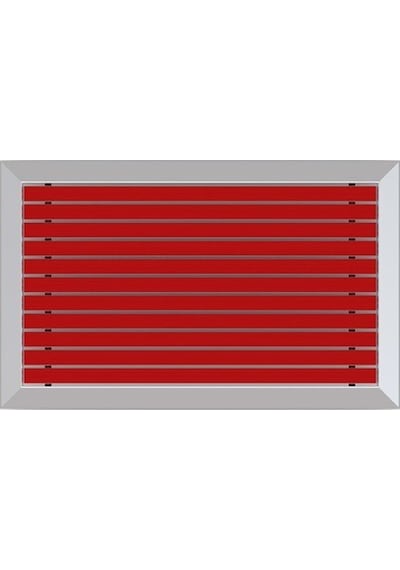 Arfen Kauçuk Üst Yüzeyli Alüminyum Kırmızı Paspas 60 X 90 Cm