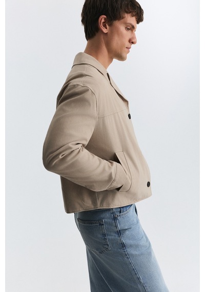 Antioch Crop Fit Suni Süet Ceket Bej