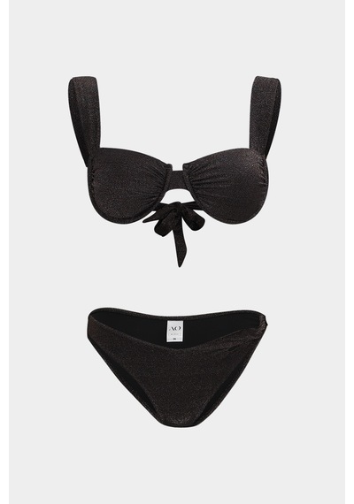 Açelyaokcu Premium Halat Detaylı Themıs Slim Fit Kadın Bikini Altı Siyah