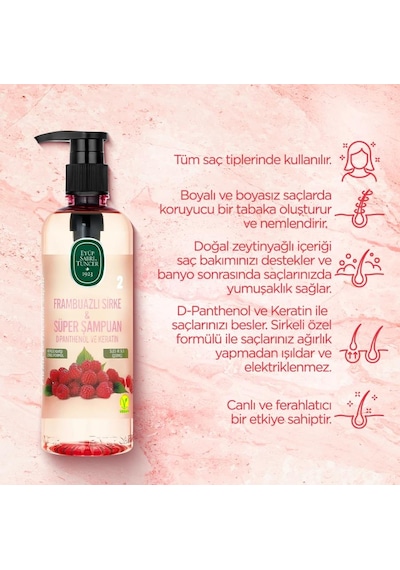 Eyüp Sabri Tuncer Sirke Frambuaz Sprey 210ml, Tonik Ve Şampuan 100 Ml Rosıe Makyaj Pamuğu