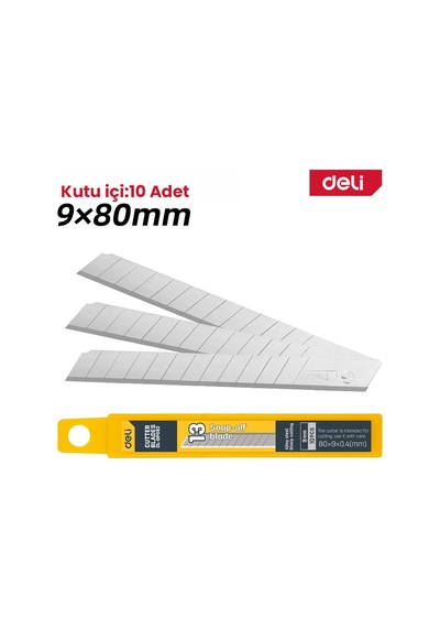Delı Profesyonel 9mm Maket Bıçağı Yedeği 13 Lü