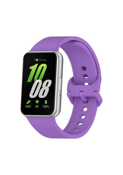Novstrap Samsung Galaxy Fit 3 İle Uyumlu Kordon Kayış Yumuşak Silikon Klasik Kordon