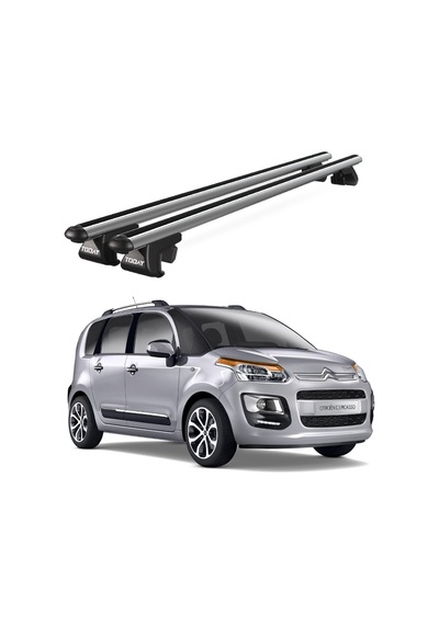 Venüs Citroen C3 Picasso 2012-2016 Uyumlu Gri Ara Atkı Port Bagaj Tavan Barı