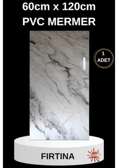 Alternatif Kaplama Uv Pvc Fırtına Mermer Desenli 1 Adet 60x120cm Ev Ofis Otel Duvar Kaplama Paneli