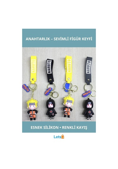 Naruto Silikon Anahtarlık Sevimli Anime Figürleri İle Çok Renkli