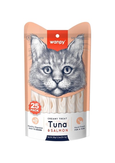 Wanpy Ton Balığı Ve Somonlu Sıvı Kedi Ödülü 25x14 Gr