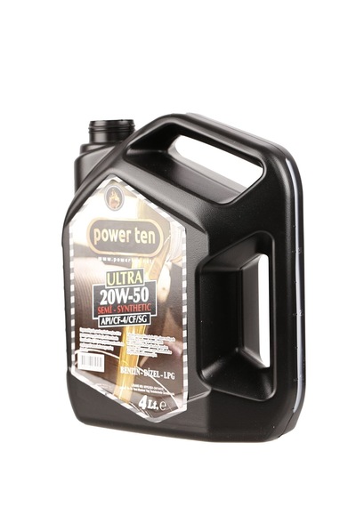 Power Ten 20W-50 Ultra Motor Yağı 4 Litre + 4 Adet