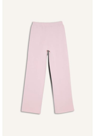 Defacto Straight Fit Basıc Cepli Yüksek Bel Eşofman Altı B8571AX25SP Pembe