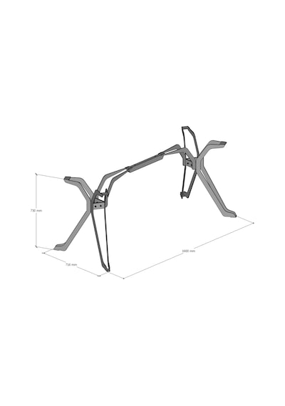 Api Design Drone Soft Metal Ofis Çalışma Masa Ayağı Ahşap-cam-mermer İçin Uygun Siyah