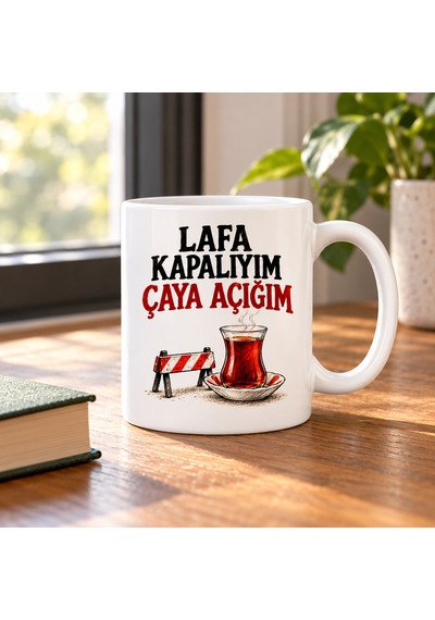 Agc Uygun Sepet Laf Trafiği Tasarımlı Porselen Kupa - Model 765 Agc