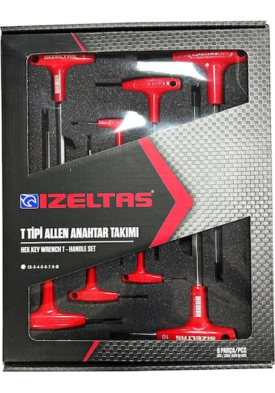 İzeltaş 4920 T Tipi Allen Anahtar Takımı - 8 Parça