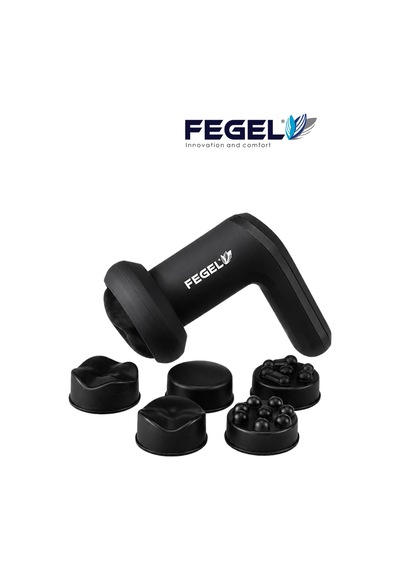 Fegel FG-720 6 Kademeli 5 Başlıklı Şarjlı Profesyonel Masaj Tabancası