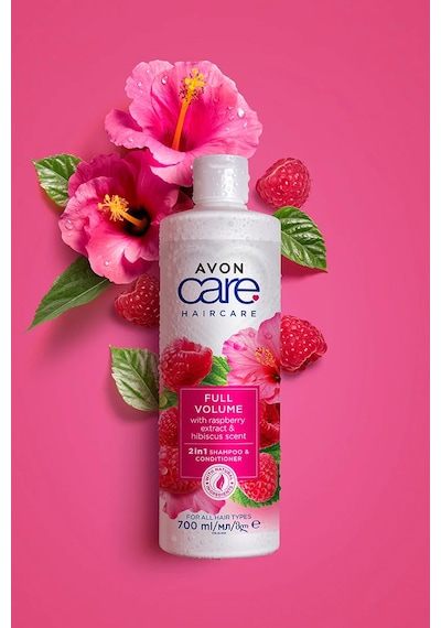 Avon Care Ahududu ve Hibiscus Kokulu Şampuan ve Saç Bakım Kremi 700 ML