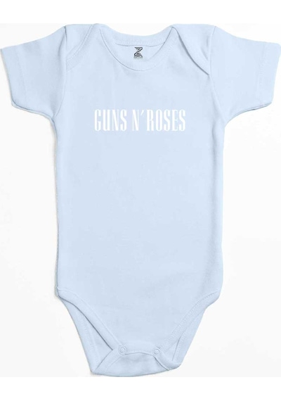 Zepplin Giyim Guns N Roses Logo Mavi Bebek Body Zıbın