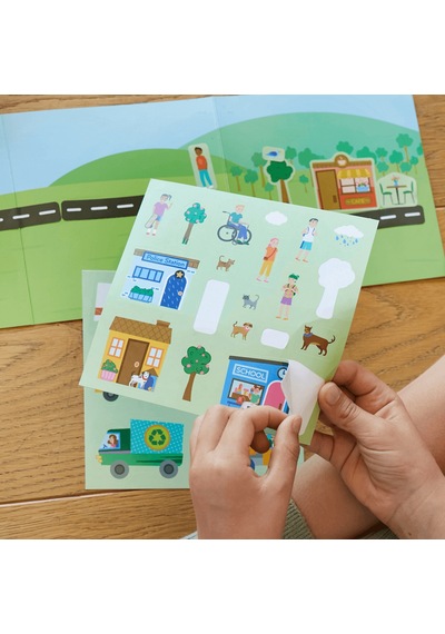 Moritoys Reusable Sticker Set - My City - Tak Çıkar Çıkartma Oyunu