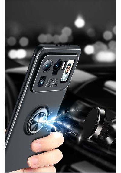 Xiaomi Mi 11 Ultra Kılıf Zore Ravel Yüzüklü Silikon Kılıf