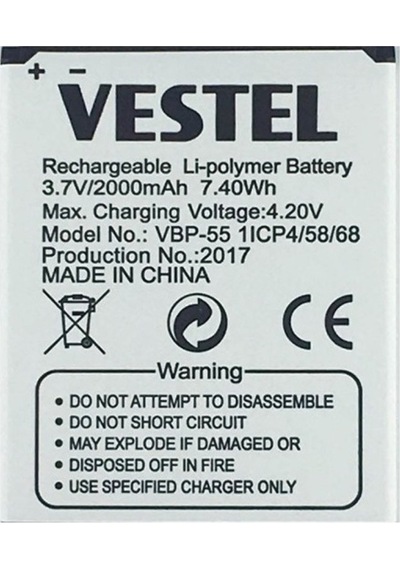 Senalstore Vestel Uyumlu Venüs 5.5 Pil Batarya 5.5x 5.5v Vbp-55 İthal