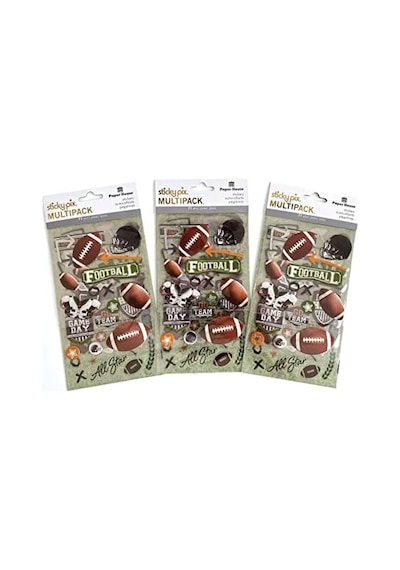 Paper House Productions Çıkartma Çeşitleri Paketi, Futbol, 3'lü Paket, 3 Parça