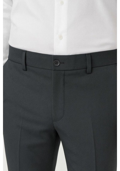 Erkek Tek Düğme Slim Fit Takım Elbise - Şık Ofis ve Davet Kombini Siyah