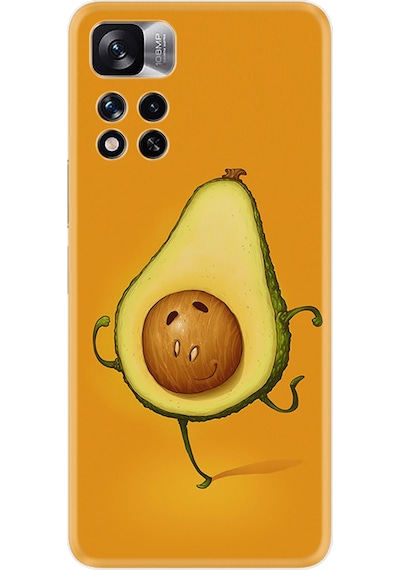 Xiaomi Redmi Note 11 Pro Kılıf Resimli Desenli Silikon Platinium Series Dance Avokado 1878
