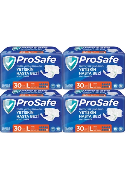 Prosafe Belbantlı Hasta Bezi Large Büyük 4 x 30'lu