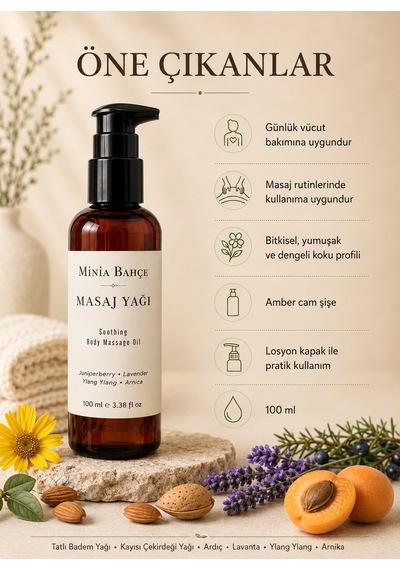 Minia Bahçe Lavanta Masaj Yağı 100 ML
