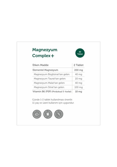Magnezyum Complex+ 60 Tablet