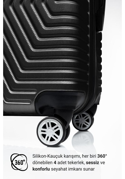 G&d Polo Suitcase Abs Siyah Büyük Boy Valiz 600.01-b