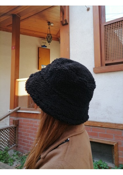 Shopiolog Kadın Peluş Bucket Şapka